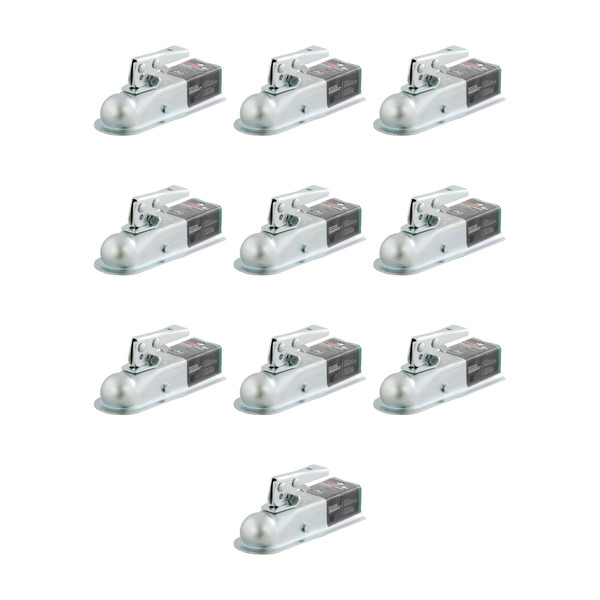 CURT (10-Pack) 1-7/8" Straight-Tongue Coupler with Posi-Lock (2" Channel, 2,000 lbs, Zinc) - CURT