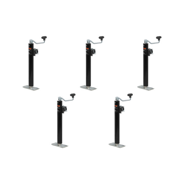 CURT (5-Pack) Pipe-Mount Swivel Jack with Top Handle (5,000 lbs, 15" Travel) - CURT