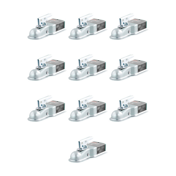 CURT (10-Pack) 1-7/8" Straight-Tongue Coupler with Posi-Lock (3" Channel, 2,000 lbs, Zinc) - CURT
