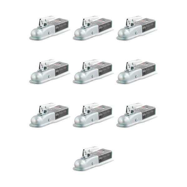 CURT (10-Pack) 2" Straight-Tongue Coupler with Posi-Lock (2-1/2" Channel, 3,500 lbs, Zinc) - CURT