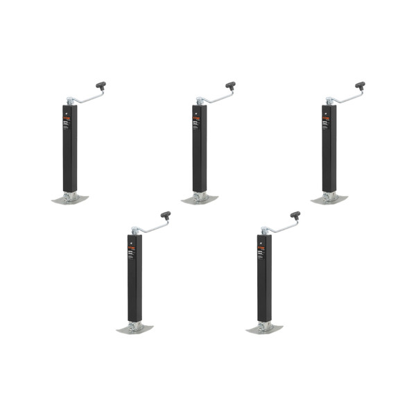 CURT (5-Pack) Direct-Weld Square Jack with Top Handle (8,000 lbs, 15" Travel) - CURT