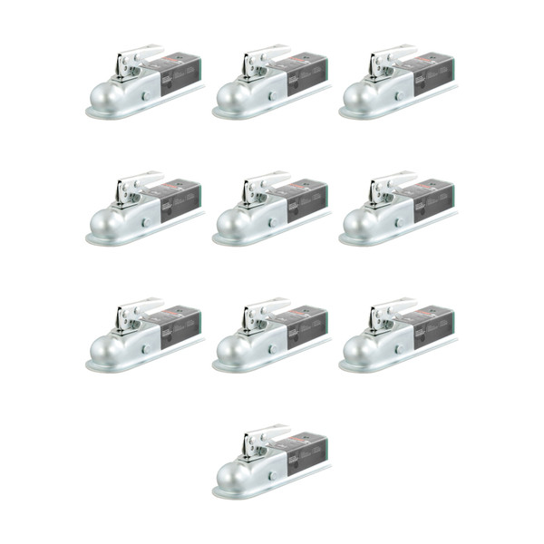 CURT (10-Pack) 2" Straight-Tongue Coupler with Posi-Lock (2" Channel, 3,500 lbs, Zinc) - CURT