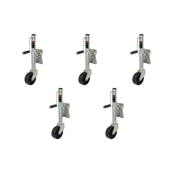 CURT (5-Pack) Marine Jack with 6" Wheel (1,200 lbs, 10" Travel) - CURT