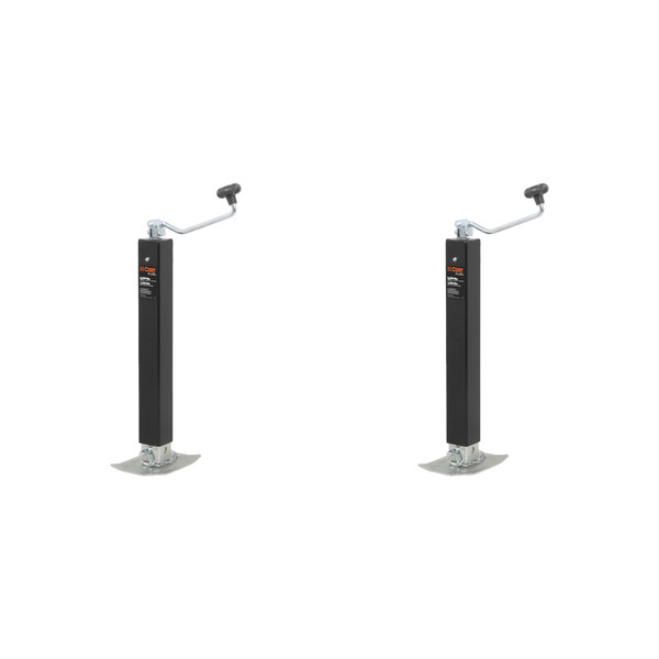 CURT (2-Pack) Direct-Weld Square Jack with Top Handle (8,000 lbs, 15" Travel) - CURT