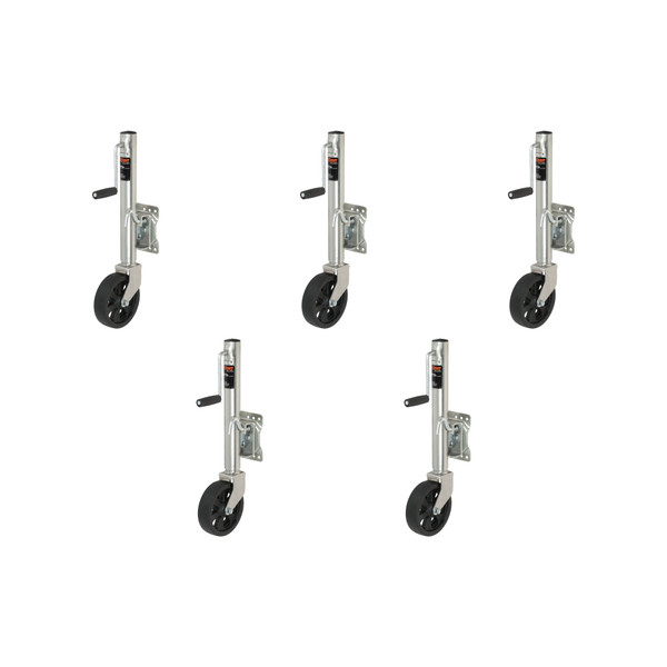 CURT (5-Pack) Marine Jack with 8" Wheel (1,500 lbs, 10" Travel) - CURT