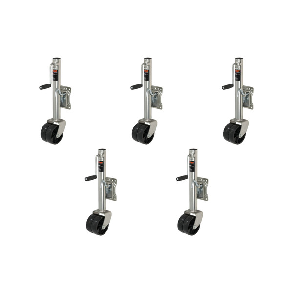 CURT (5-Pack) Marine Jack with Dual 6" Wheels (1,500 lbs, 10" Travel) - CURT