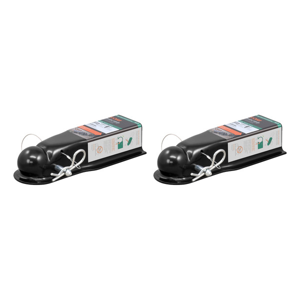 CURT (2-Pack) QuickPin No-Latch 2" Trailer Coupler (2-1/2" Channel, 3,500 lbs) - CURT