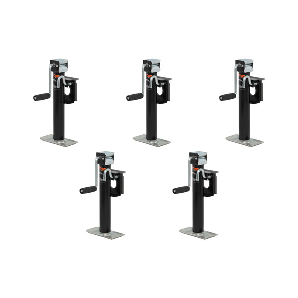 CURT (5-Pack) Bracket-Mount Swivel Jack with Side Handle (2,000 lbs, 10" Travel) - CURT