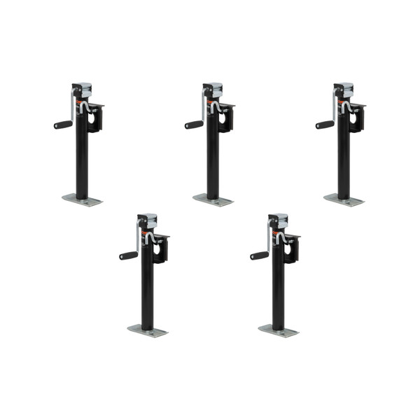 CURT (5-Pack) Bracket-Mount Swivel Jack with Side Handle (2,000 lbs, 15" Travel) - CURT