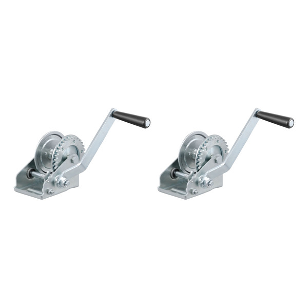 CURT (2-Pack) Hand Crank Winch (900 lbs, 6-1/2" Handle) - CURT