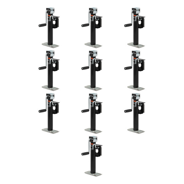 CURT (10-Pack) Bracket-Mount Swivel Jack with Side Handle (2,000 lbs, 10" Travel) - CURT