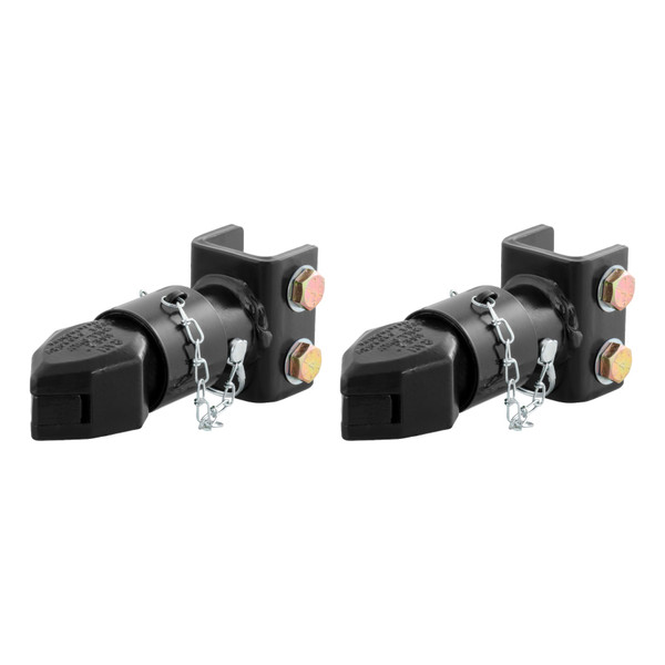 CURT (2-Pack) 2" Channel-Mount Coupler with Sleeve-Lock (7,000 lbs, Black) - CURT