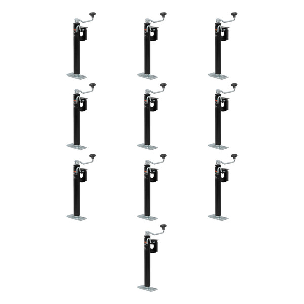 CURT (10-Pack) Bracket-Mount Swivel Jack with Top Handle (2,000 lbs, 15" Travel) - CURT