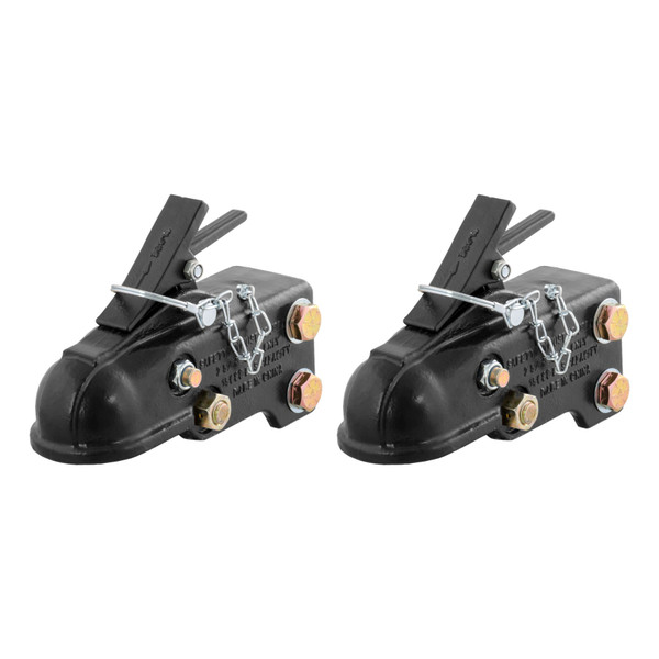 CURT (2-Pack) 2-5/16" Channel-Mount Coupler with Easy-Lock (15,000 lbs, Black) - CURT