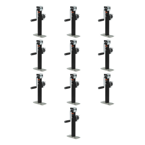 CURT (10-Pack) Pipe-Mount Swivel Jack with Side Handle (2,000 lbs, 10" Travel) - CURT