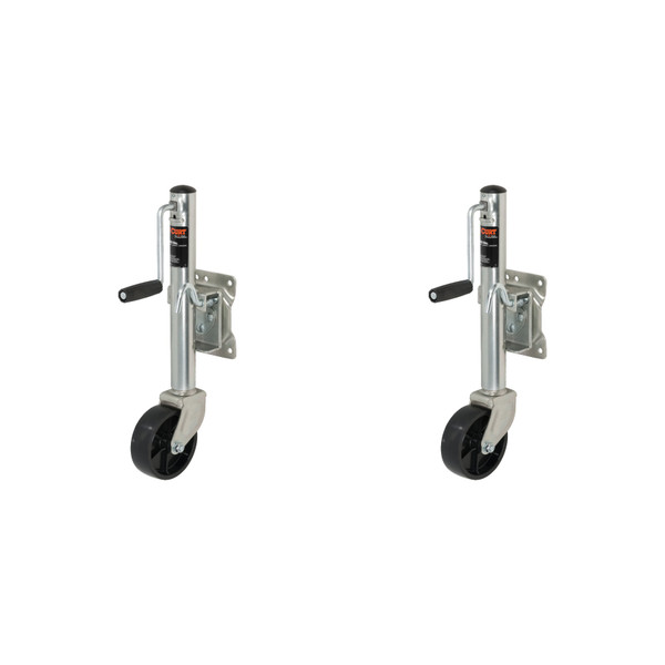 CURT (2-Pack) Marine Jack with 6" Wheel (1,200 lbs, 10" Travel) - CURT