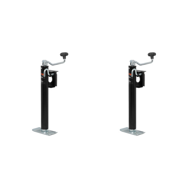 CURT (2-Pack) Bracket-Mount Swivel Jack with Top Handle (2,000 lbs, 15" Travel) - CURT
