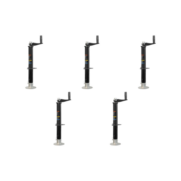 CURT (5-Pack) Lippert Quick Drop Drill-Operated Tongue Jack, 2,000 lbs, 14" Travel - CURT