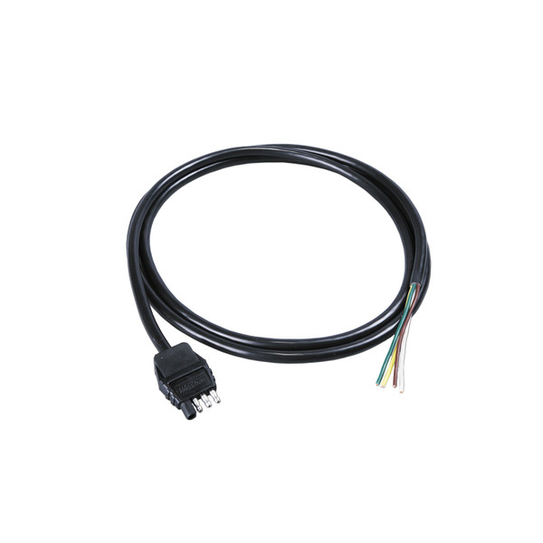 Wesbar Wiring Connector, 4-Way Flat Trailer End, 8 ft. Length Wire - Wesbar