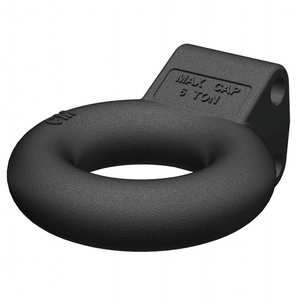 CURT Channel-Style Lunette Ring (12,000 lbs., 3" I.D., Black) Tow Bar - CURT