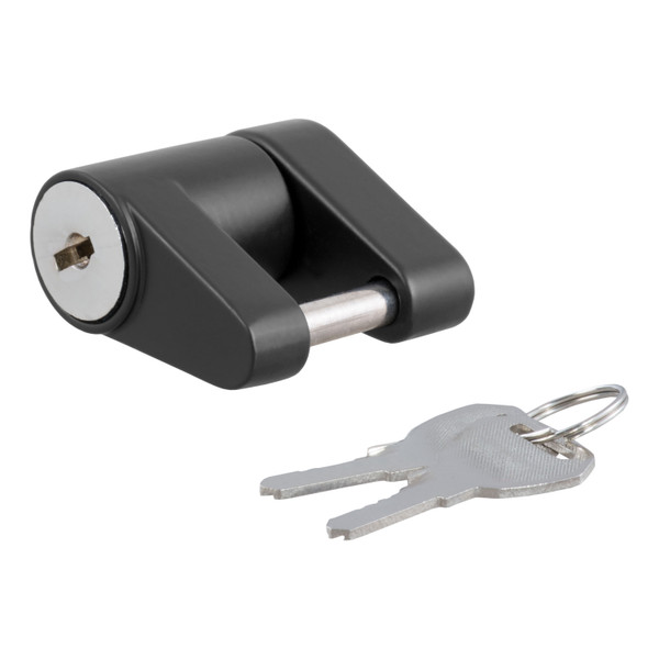 CURT Coupler Lock (1/4" Pin, 3/4" Latch Span, Padlock, Black) Trailer Hitch Lock - CURT