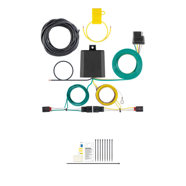 CURT Custom Wiring Harness, 4-Way Flat Output, Select Volkswagen Golf R Trailer Connector Kit - CURT