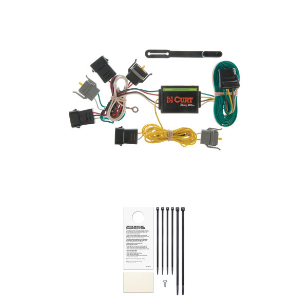 CURT Custom Wiring, 4-Way Flat, Select E-Series, Escape, Tribute, Sable Wagon Trailer Connector Kit - CURT