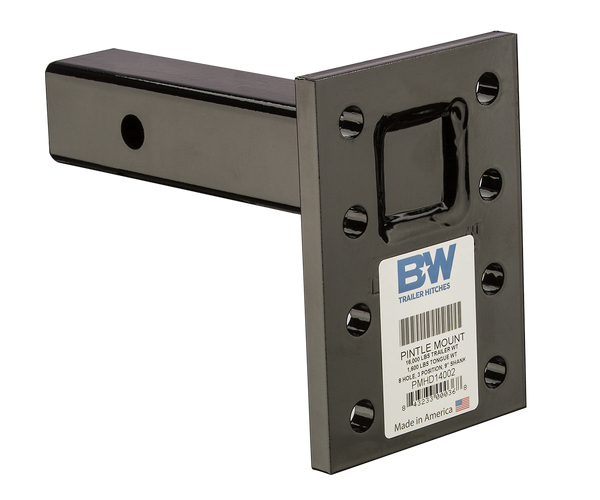 B&W Trailer Hitches Pintle Mount 16K 8 Hole Pintle Hook Mounting Plate BQVLPMHD14002 - B&W Trailer Hitches