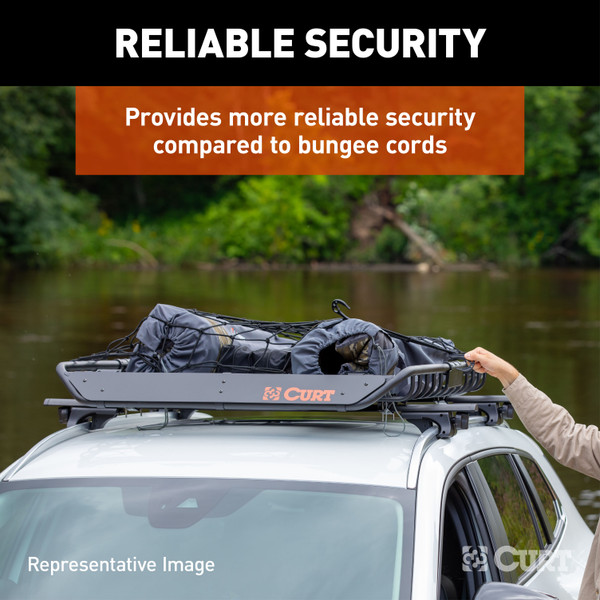 CURT 64" x 36" Elastic Cargo Net for Roof Basket 18219