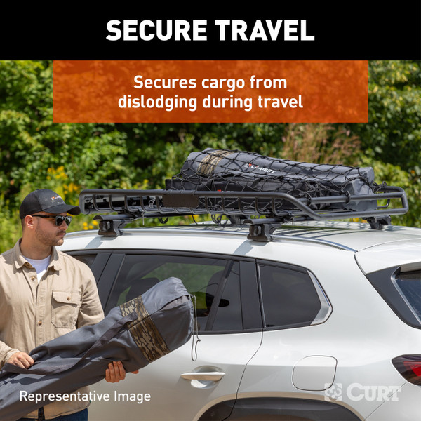 CURT 64" x 36" Elastic Cargo Net for Roof Basket 18219