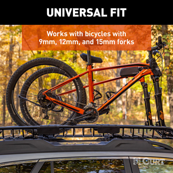 CURT Quick-release Bike Mount Accessory for CURT 18123 Roof RackÂ  18125