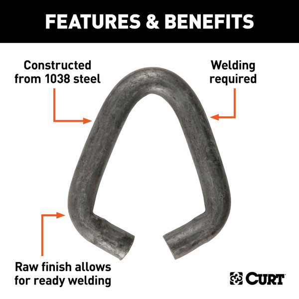 CURT 82942 7/16-Inch Raw Steel Joining Link