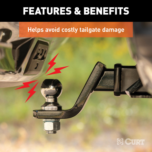 CURT Protective MultiPro / Multi-Flex Tailgate Sensor with 2" Hitch Cap 58267