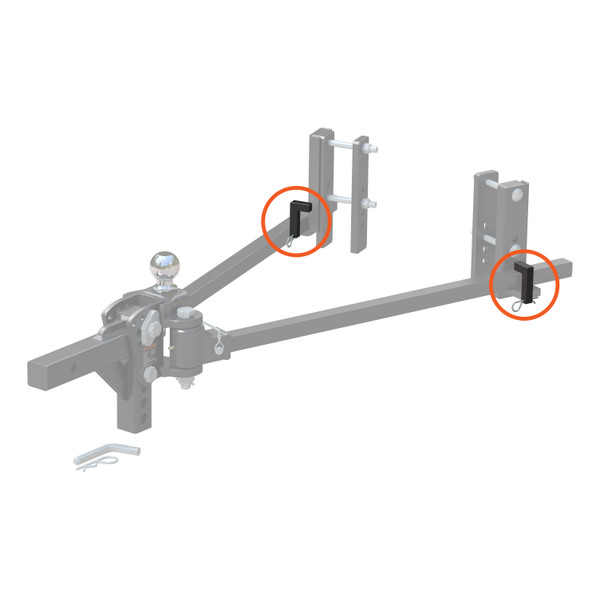 CURT Replacement TruTrack Weight Distribution Hitch Heavy-Duty L-Pin & Clip 17514