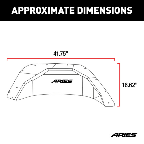 ARIES Jeep Wrangler JL Aluminum Rear Inner Fender Liners Fender Liner