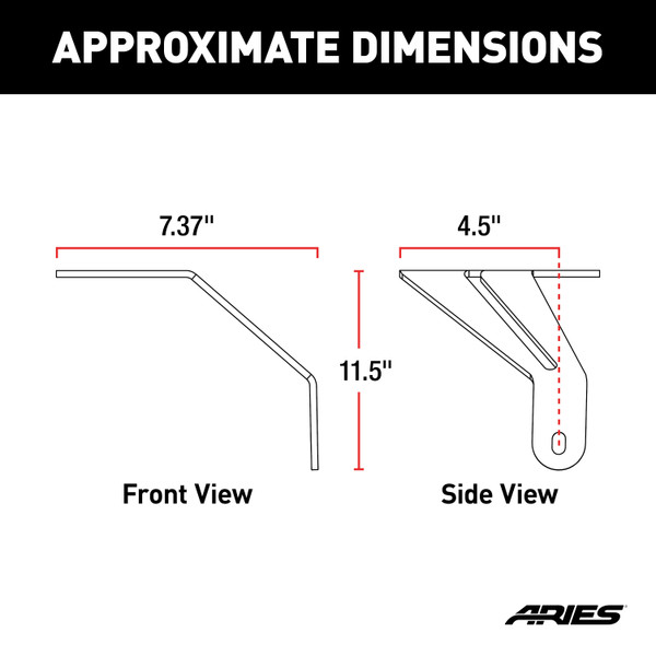 ARIES Jeep JL Windshield Light Brackets Windshield Hinge Light Bracket