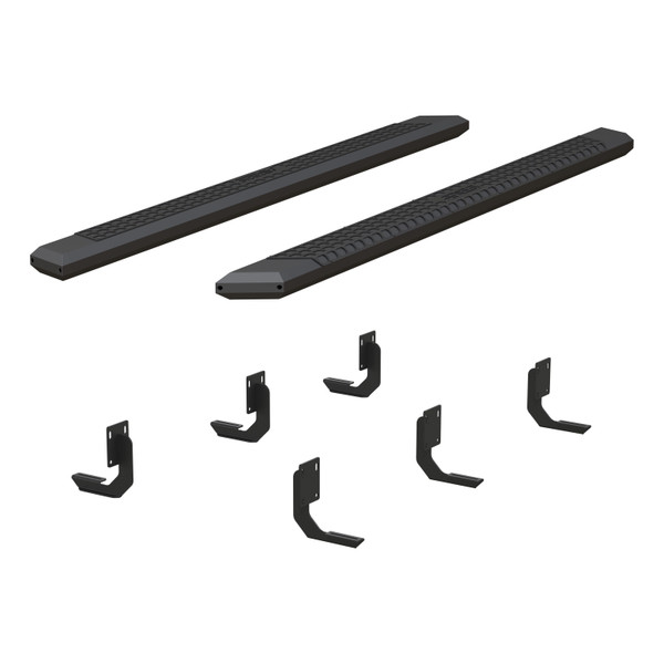 ARIES AdvantEDGE 5-1/2" x 91" Black Aluminum Side Bars, Select Ford F250, F350, F450 Step Nerf Bar - ARIES