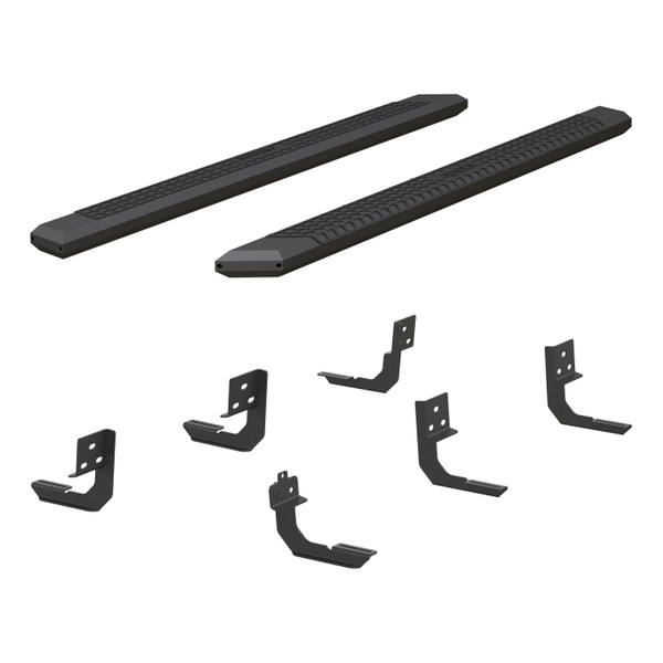 ARIES AdvantEDGE 5-1/2" x 91" Black Aluminum Side Bars, Select Ram 2500, 3500 Step Nerf Bar Kit - ARIES