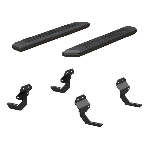 ARIES AdvantEDGE 5-1/2" x 53" Black Aluminum Side Bars, Select Ford F150, F250, F350 Step Nerf Bar Kit