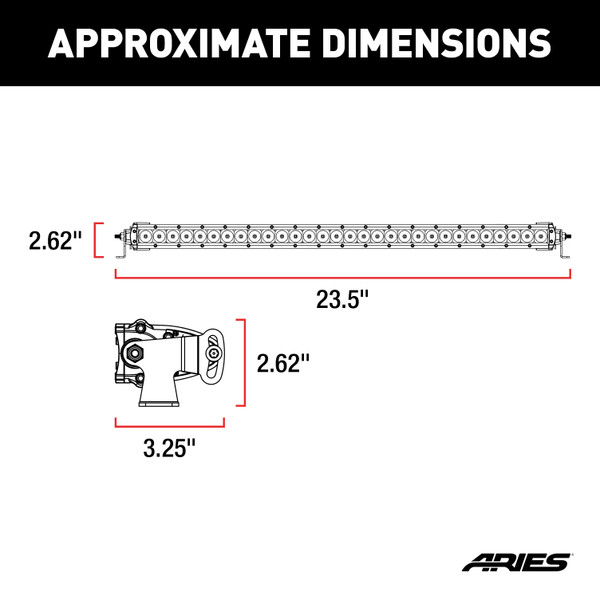 ARIES 20" Single-Row LED Light Bar (9,800 Lumens) Light Bar