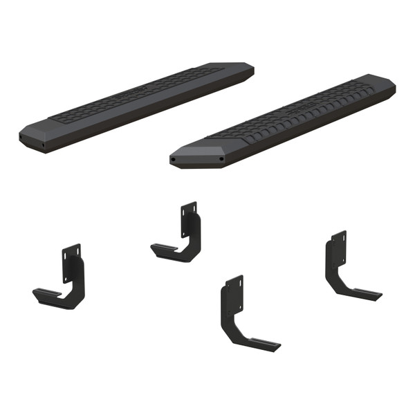 ARIES AdvantEDGE 5-1/2" x 53" Black Aluminum Side Bars, Select Ford F-250, F-350 Step Nerf Bar Kit - ARIES