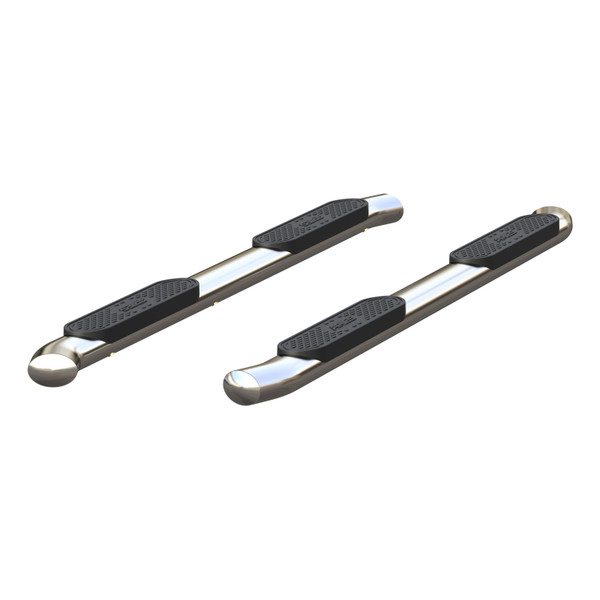 ARIES 4" Polished Stainless Oval Side Bars, Select Silverado, Sierra 1500 Extended Cab Step Nerf Bar Kit