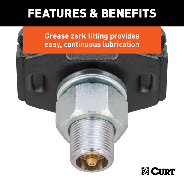 CURT RockerBall 2" Cushion Hitch Trailer Ball (3/4" Shank, 3,500 lbs, Packaged) Trailer Hitch Ball