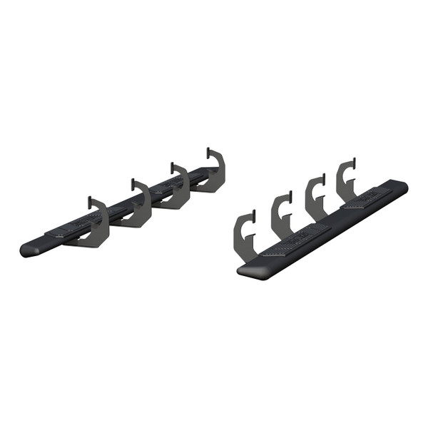 ARIES AscentStep 5-1/2" x 91" Black Steel Running Boards, Select Chevrolet, GMC Step Nerf Bar Kit