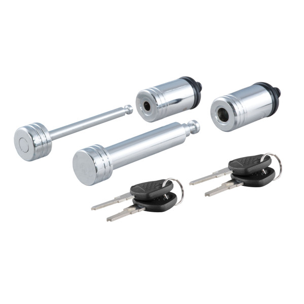 CURT Hitch & Coupler Lock Set (2" Receiver, 2-1/2" Latch) Trailer Hitch Lock - CURT