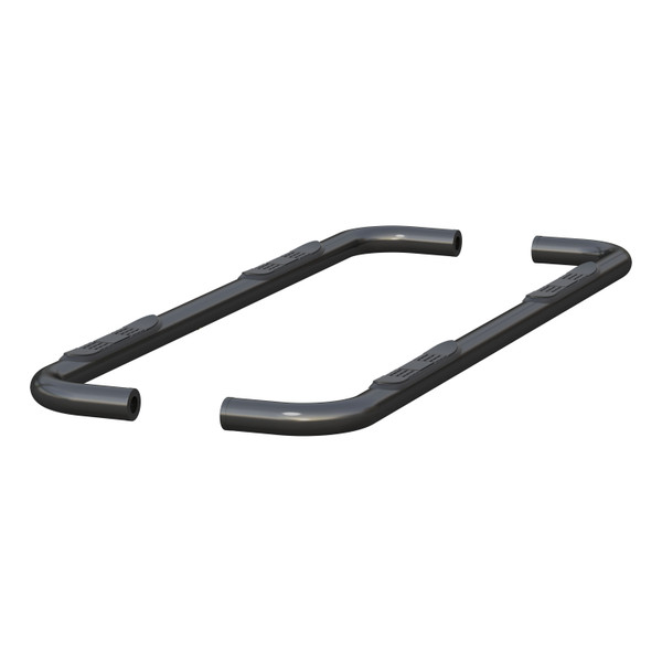 ARIES 3" Round Black Steel Side Bars, Select Chevrolet Silverado, GMC Sierra 1500 Step Nerf Bar Kit - ARIES