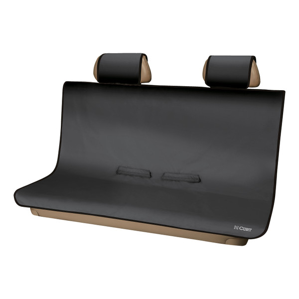 CURT Seat Defender 58" x 55" Removable Waterproof Black Bench Seat Cover Seat Cover - CURT