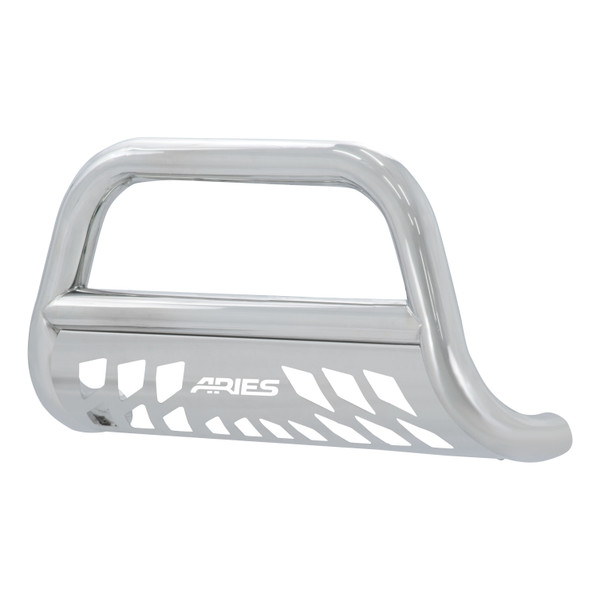 ARIES 3" Polished Stainless Bull Bar, Select Ram 1500 Brush Guard - ARIES