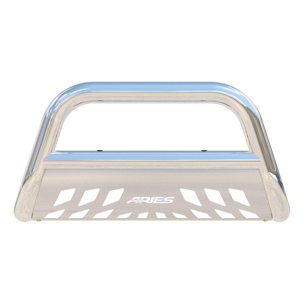 ARIES 3" Polished Stainless Bull Bar, Select Ram 1500 Brush Guard