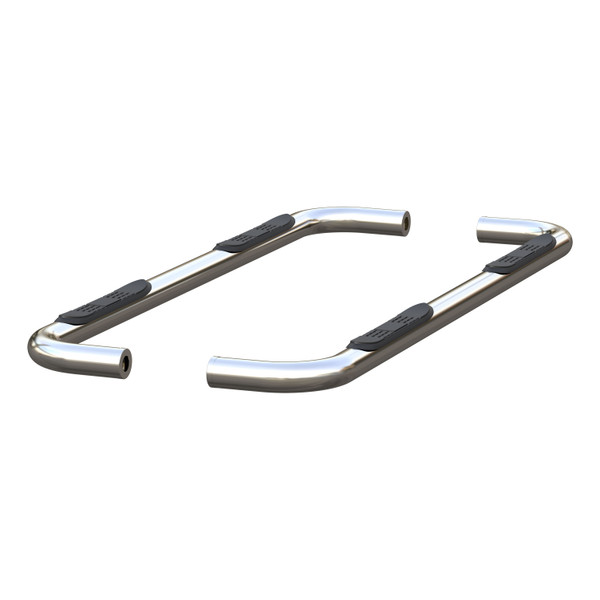 ARIES 3" Round Polished Stainless Side Bars, Select Silverado, Sierra 1500 Extended Step Nerf Bar Kit - ARIES